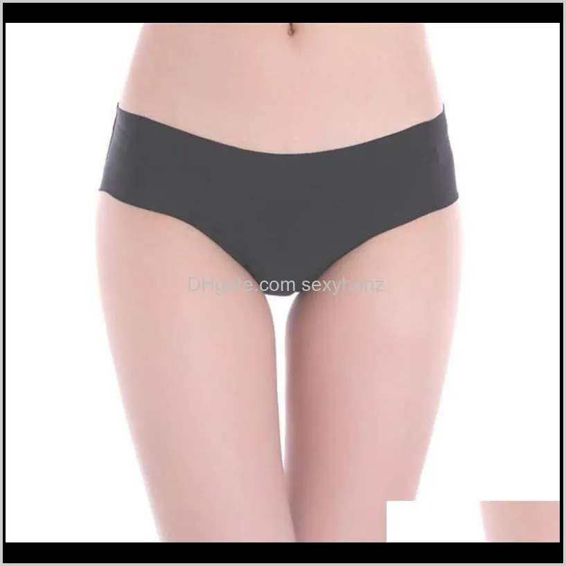 2020 1pc women sexy bueaty underwear invisible thong cotton spandex drawers gas seamless crotch solid undies 9.4