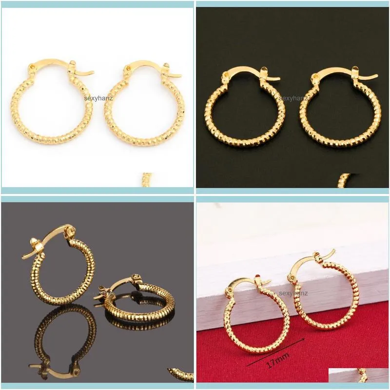 Hoop Earrings Trendy Gold Color Fashion Simple Hoop Earrings Women Jewelry