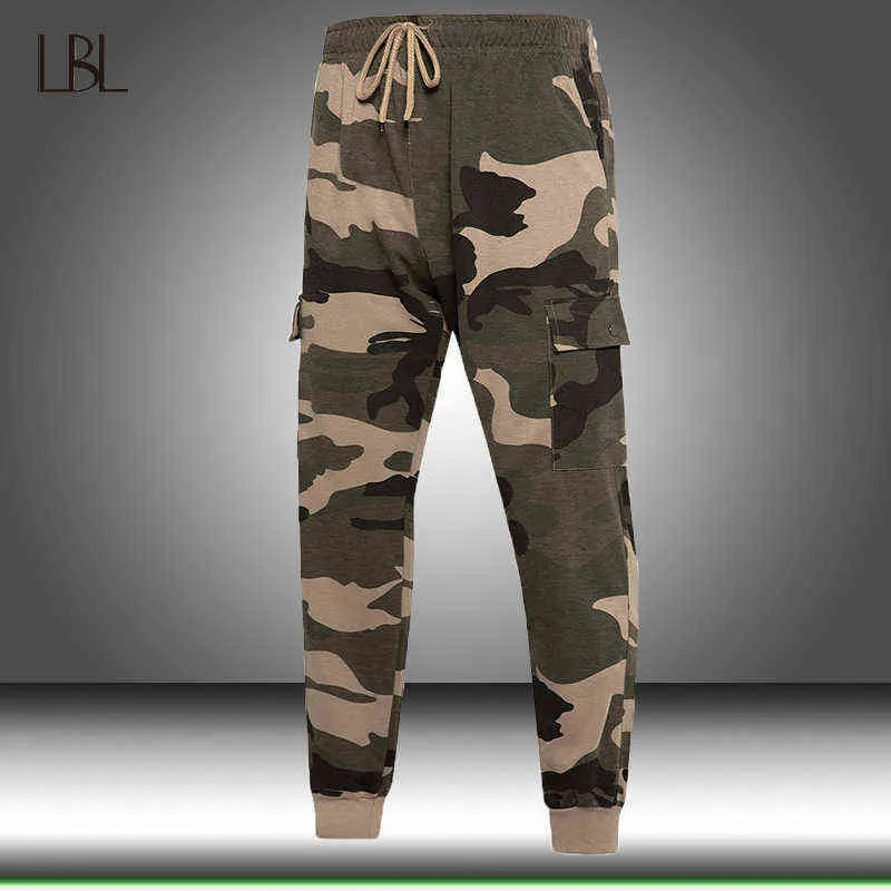 Hombres Streetwear Casual Camuflaje Jogger Pantalones Tácticos Pantalones militares para hombre Combate al aire libre Cargo Ejército Pantalones para Droppshipping H1223