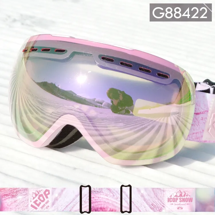 Ski Goggles for Children Adult Male and female large spherical double-layer Myopic fog-proof windproof snow goggle