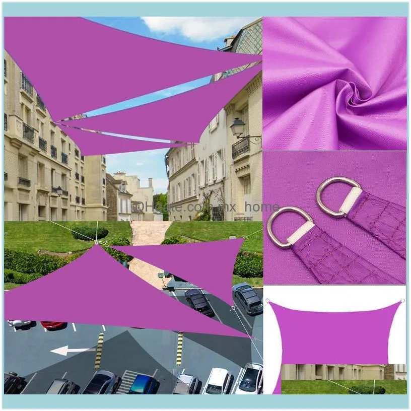 Shade Sail Rectangle Triangular Awning Outdoor Terrace Canopy Swimming Gazibo Tent Waterproof Patio For Garden