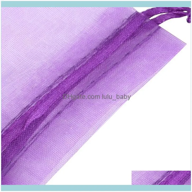 Jewelry Pouches, Bags 30 PCS Gift Bag Purple Organza Pouch