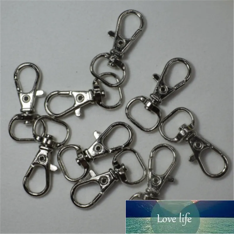 10 pcs prata giratória de clasp de fecho de lagosta keychain split chaveiro achados de anel clasps para chaveiros fazendo artesanato diy