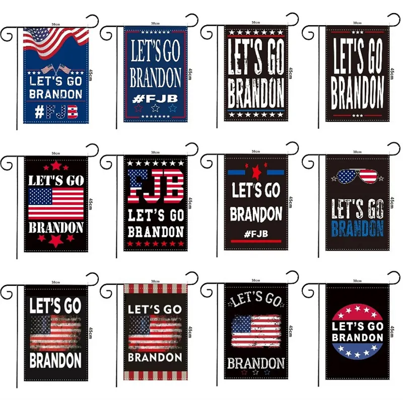 12 Stil Brandon Brandon Bahçe Bayrak 2024 Başkanı Seçim Trump Banner 30 * 45 cm T9i001728