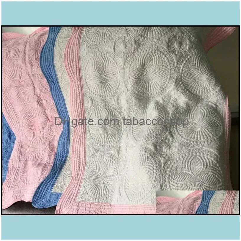 Baby Blanket 100% Cotton Embroidered Kids Quilt Monogrammable Air Conditioning Blankets Infant Shower Gift 10 Designs Wholesale