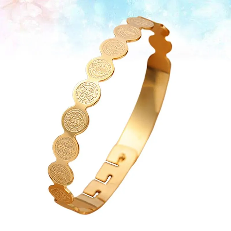 Bracelets de charme Golden créatif ajustable Jésus bracelet de bracelet de mode en acier inoxydable délicat délicat bijou de bijoux durable pour homme wo