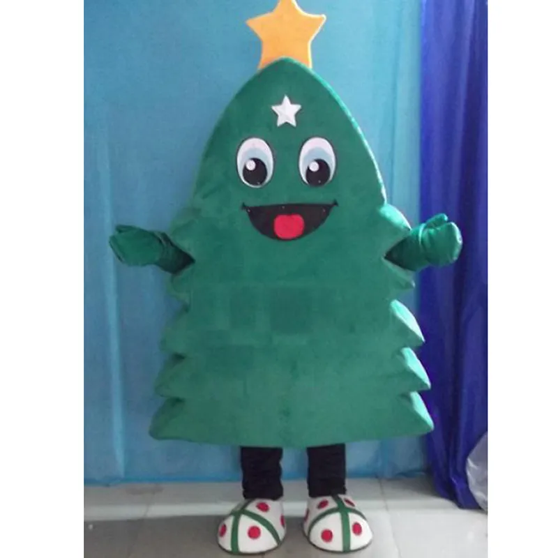 Halloween Christmas Tree Mascot Costume Top Quality Cartoon Anime Thème du personnage Carnaval Unisexe Adults tenue Robe de fête d'anniversaire de Noël