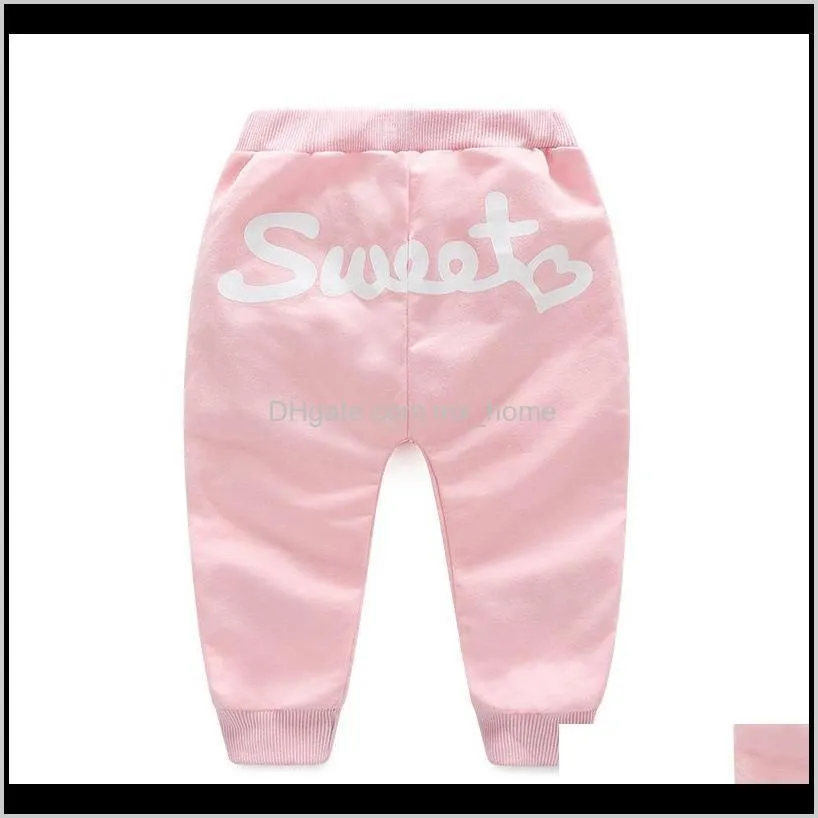 baby girls clothing sets long sleeve t-shirts + pants heart outffits homewear sports kids clothes set shipping
