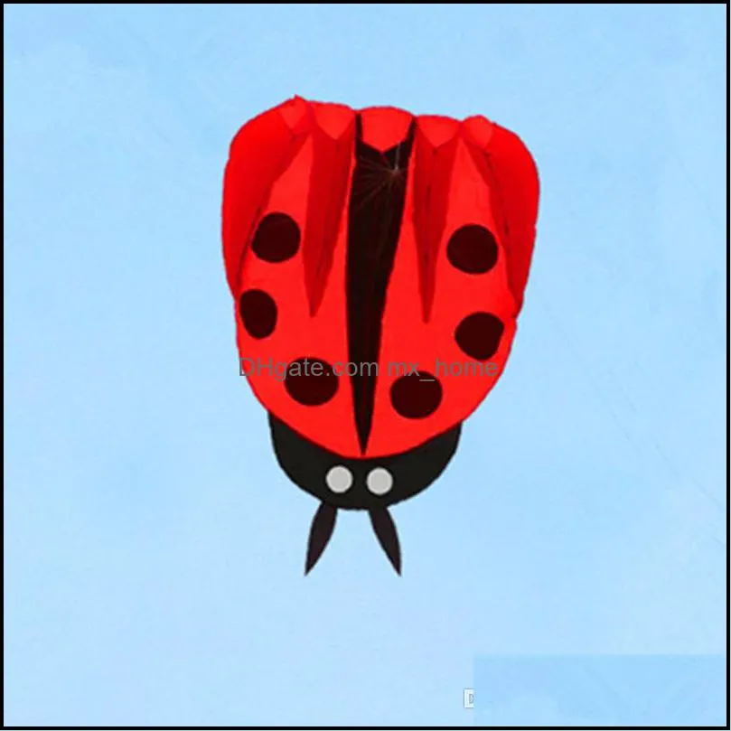 High Quality Kite 170*140cm 3D Ladybug Kite Soft Frameless Kites Single Line Kite Children Adults Outdoor Toys