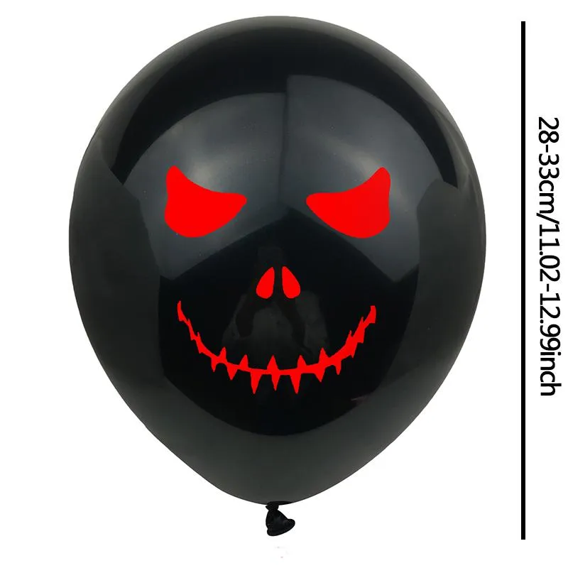 12inch Halloween Pumpkin Witch Balloon Party Decor Printed Hallowmas Bat Spider Latex Balloons Props Decorate Gift Black BH4915 WLY
