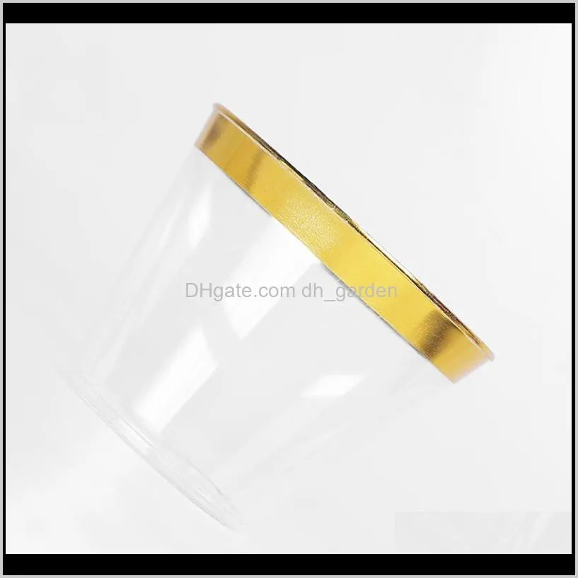 9oz disposable airline cup gold rimmed disposable thicken hard plastic airline cups ps drink cup party wedding kitchen supplies dbc
