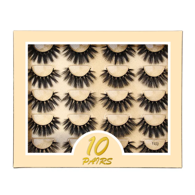 10 pairs eyelashes natural long 3d lashes strip thick dramatic false eyelash faux cils makeup wispy for beauty