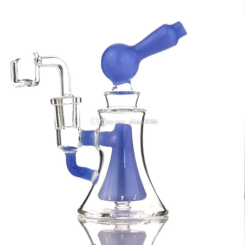 Cookahs Mini Dab Бурона красочные толстые водяные трубы стекла Bong 14mm Соединенные маслом с 4 мм кварцевым Banger