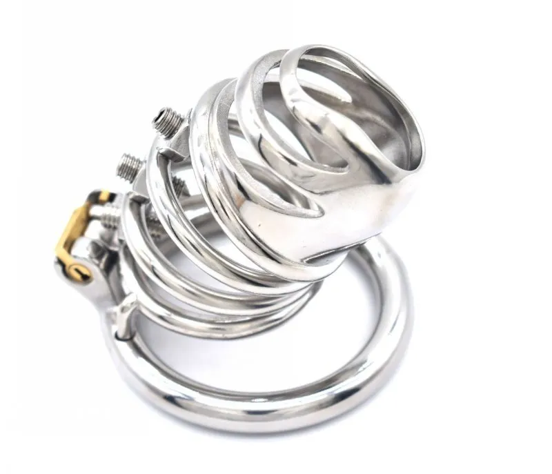 Stainless Steel Male Chastity Device Belt Bird Cage Lock cock restraint  Ring US