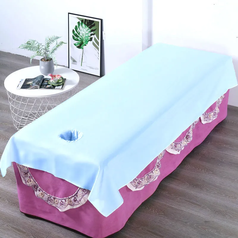 Spa beddekking salon machine wasbaar microfiber comfortabel bed laken Couch massage spa polyester beddengoed Artikel F0212 210420