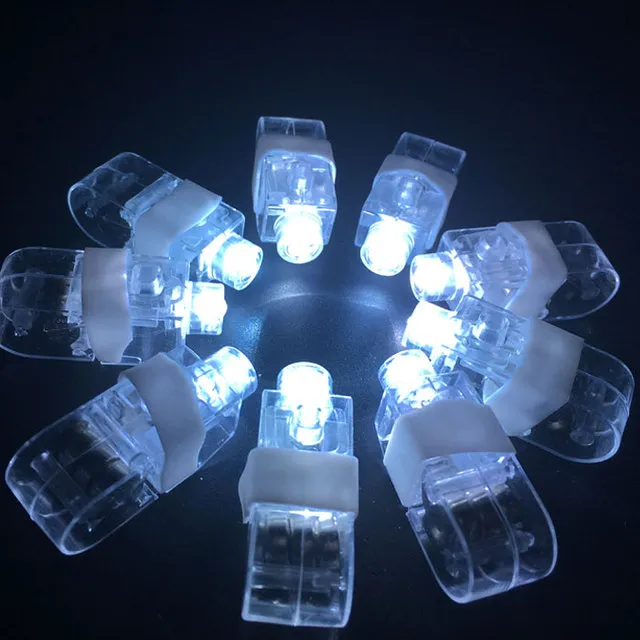 Luces LED Para Dedos Con Anillo – Pack De 10 Luces Intermitentes De Colores Aleatorios Para Fiestas, Cumpleaños Y Regalos, Juguetes Luminosos Con Pilas Incluidas