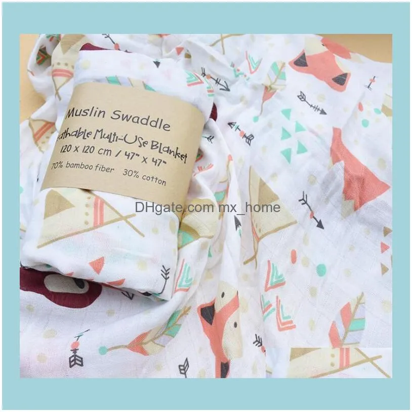 Infant Blanket Breathable Lemon Fruit Animal Swaddle Soft Bath Wrap Baby Bathroom Towels Robes YL698
