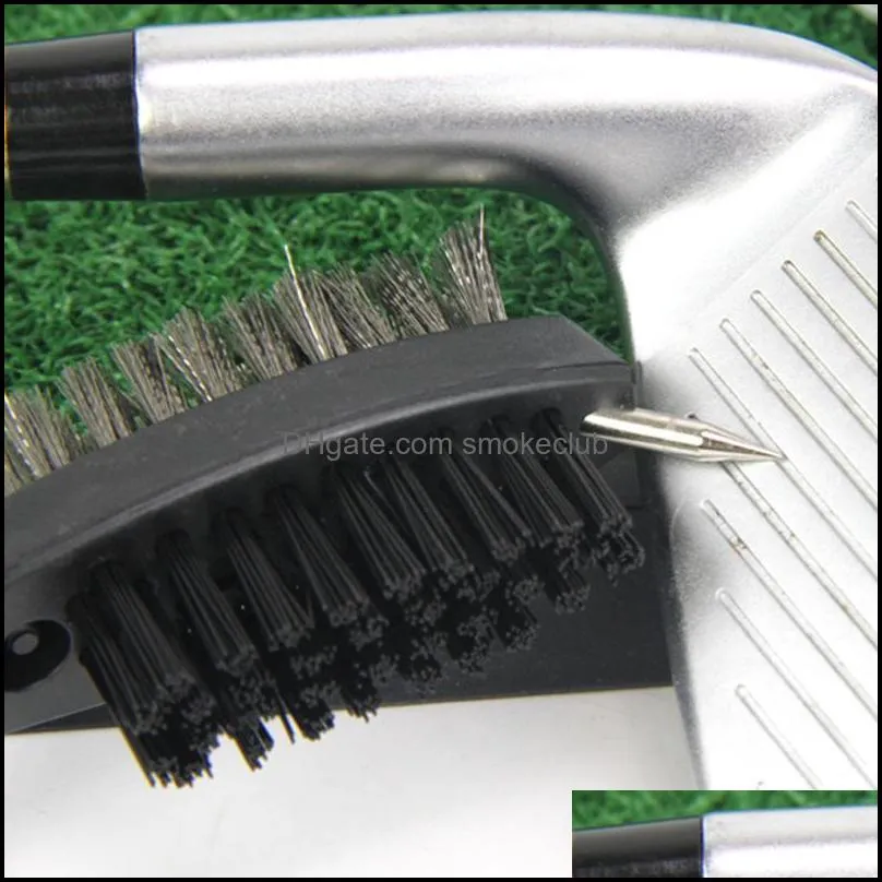 Golf Training Aids Multifunctional Club Brush Groove Cleaning Nylon Steel Wedge Ball Cleaner Kit Tool Gof Accessori