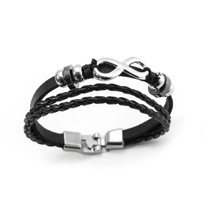 Braccialetti con ciondoli Bracciale in pelle multistrato vintage da donna Gioielli da uomo Stile regalo da festa Regali da donna bohémien