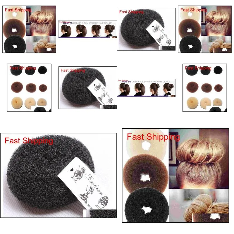 24pcs hair volumizing scrunchie donut ring style bun scrunchy poof bump it snooki