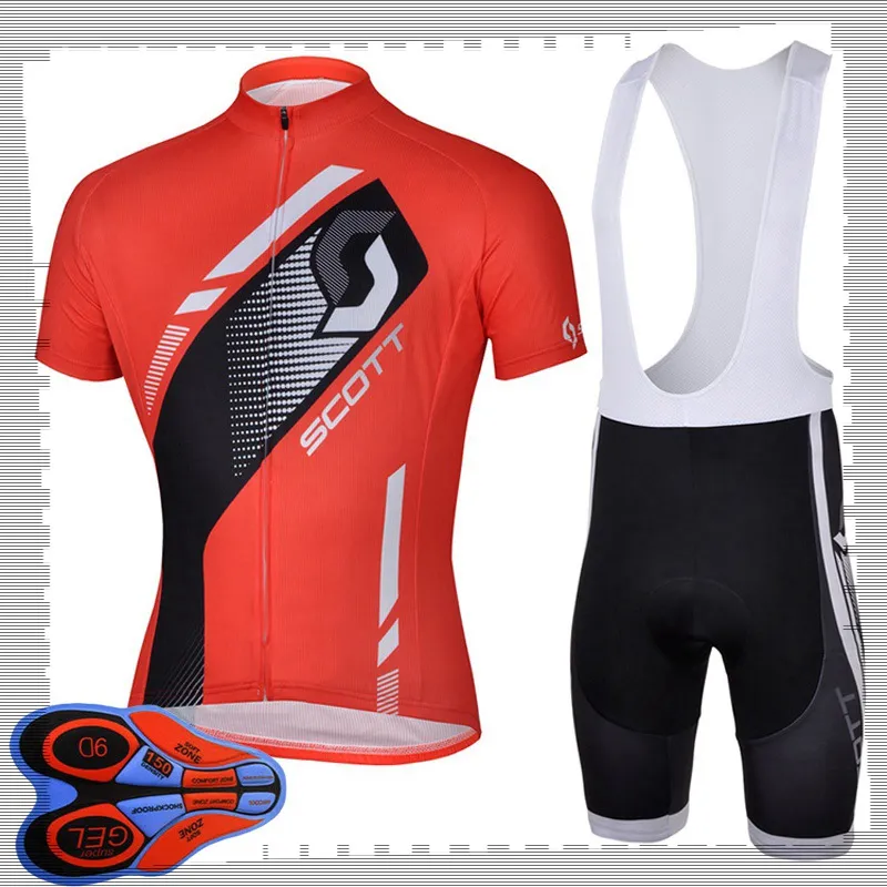 SCOTT team Fietsen Korte Mouwen jersey (bib) shorts sets Heren Zomer Ademende racefiets kleding MTB bike Outfits Sport Uniform Y210414210