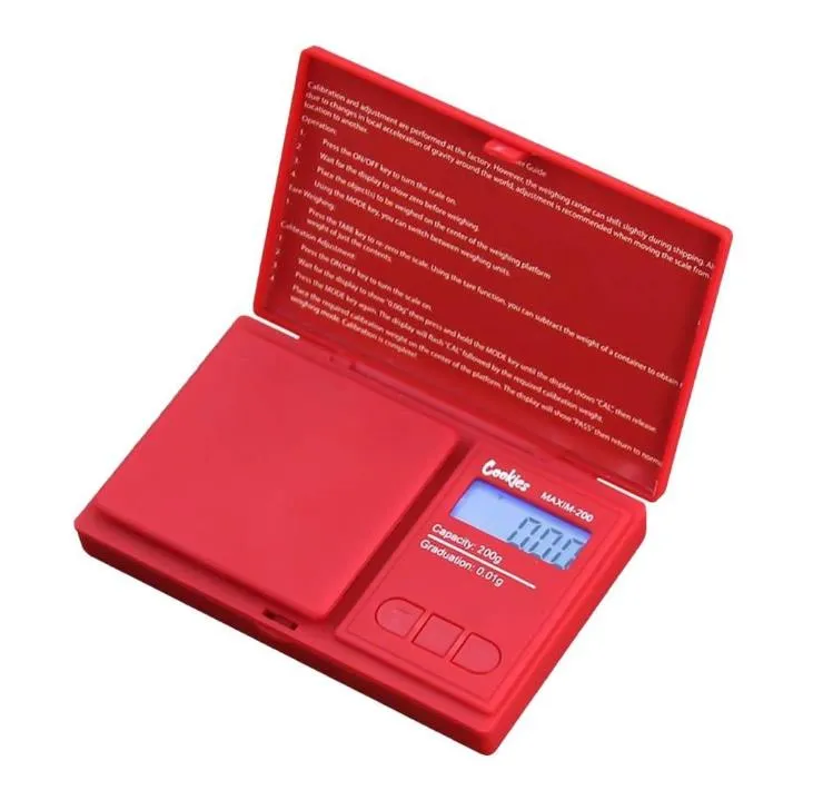 Bilancia digitale Rosso Blu Accurato 700g 0.1g Gioielli Oro Tabacco Stash Dispositivo di misurazione del peso Flip Style Misura Kit SN2408