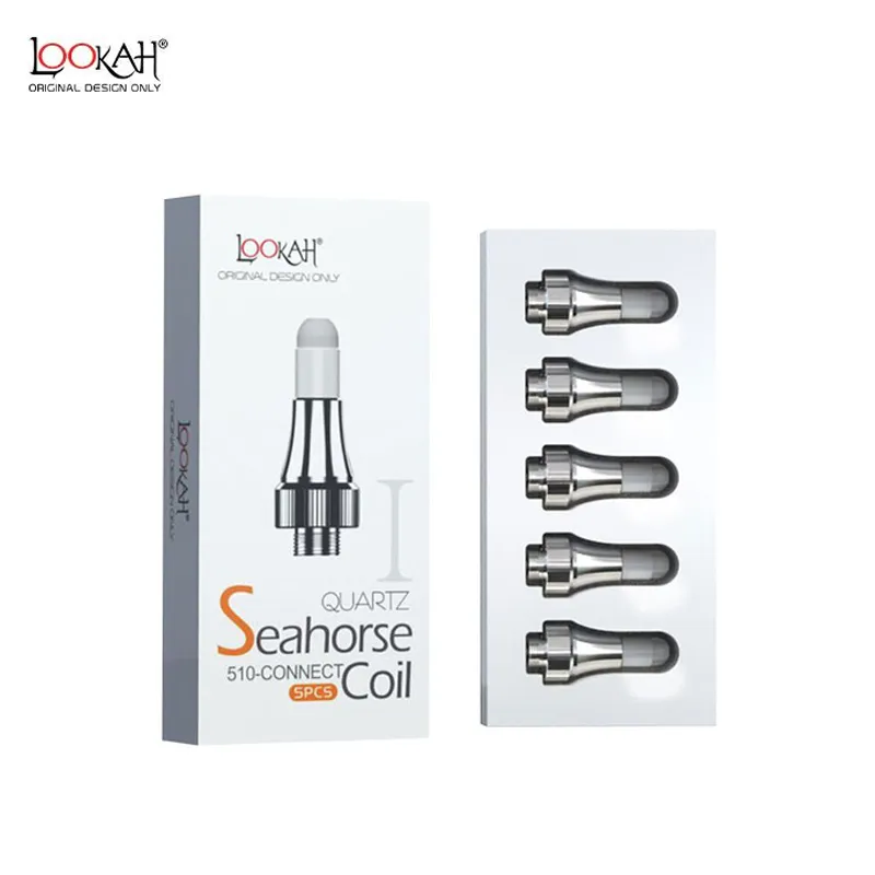 Original Lookah Seahorse Pro Coils Quartz & Ceramic Replacement Coil Head Noozle Drip Tip For