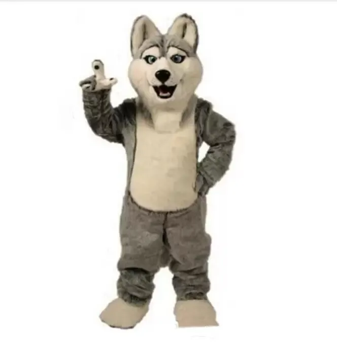 Performance Wolf Peluche Fursuit Roupas Mascote Traje Halloween Christmas Festa de Festa de Desenhos Animados Personagem de Desenhos Animados Roupa Terno Adulto Mulheres Vestido Carnaval Unisex