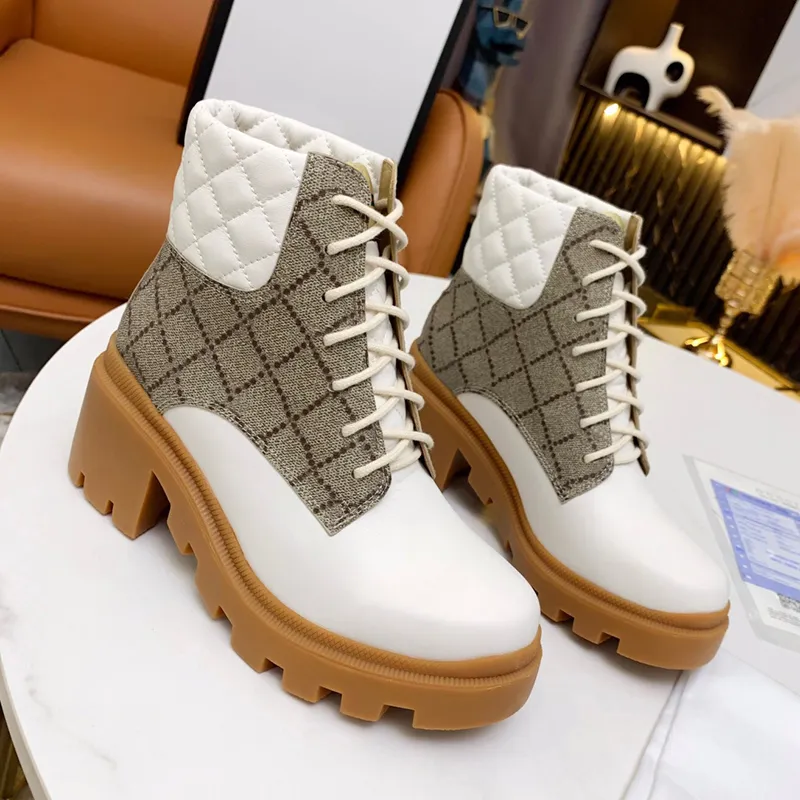 2022 New luxury brand Designer Women Boots Sexy Thick Heel Desert Platform Boot Bee Star Genuine Leather Winter Shoe Luxury Designer Heels