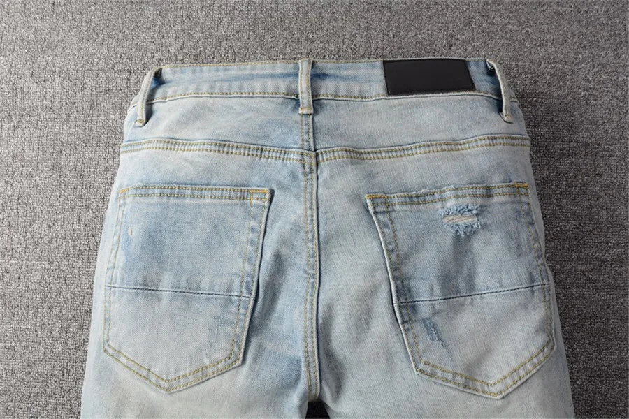 Ankomster w42 w40 midja klassisk lyxdesigner mens jeans stretch tyg slim högklassig återvunnet vatten enkelt generös casual sty192n