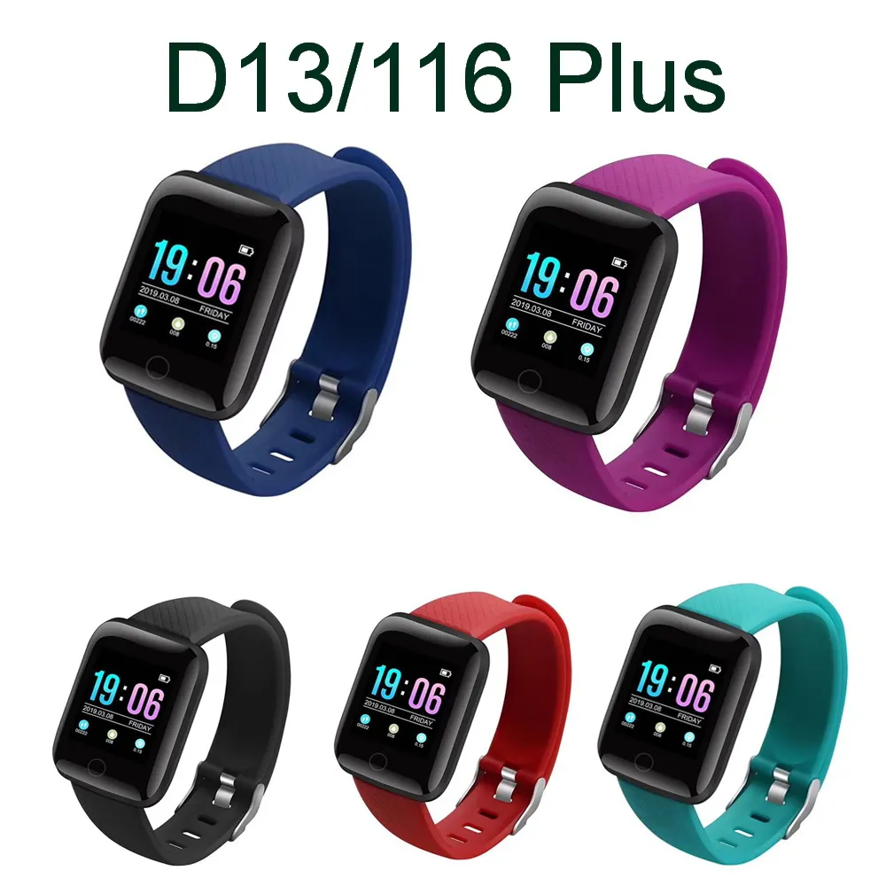 Y68 D20 D13 115 PLUS SMART SAATLER ERKEKLER KADIN BANGILDA Yuvarlak Akıllı Bant Bilek Su Geçirmez Spor Bileği Telefon için Akıllı Swatch Fitness Tracker IOS