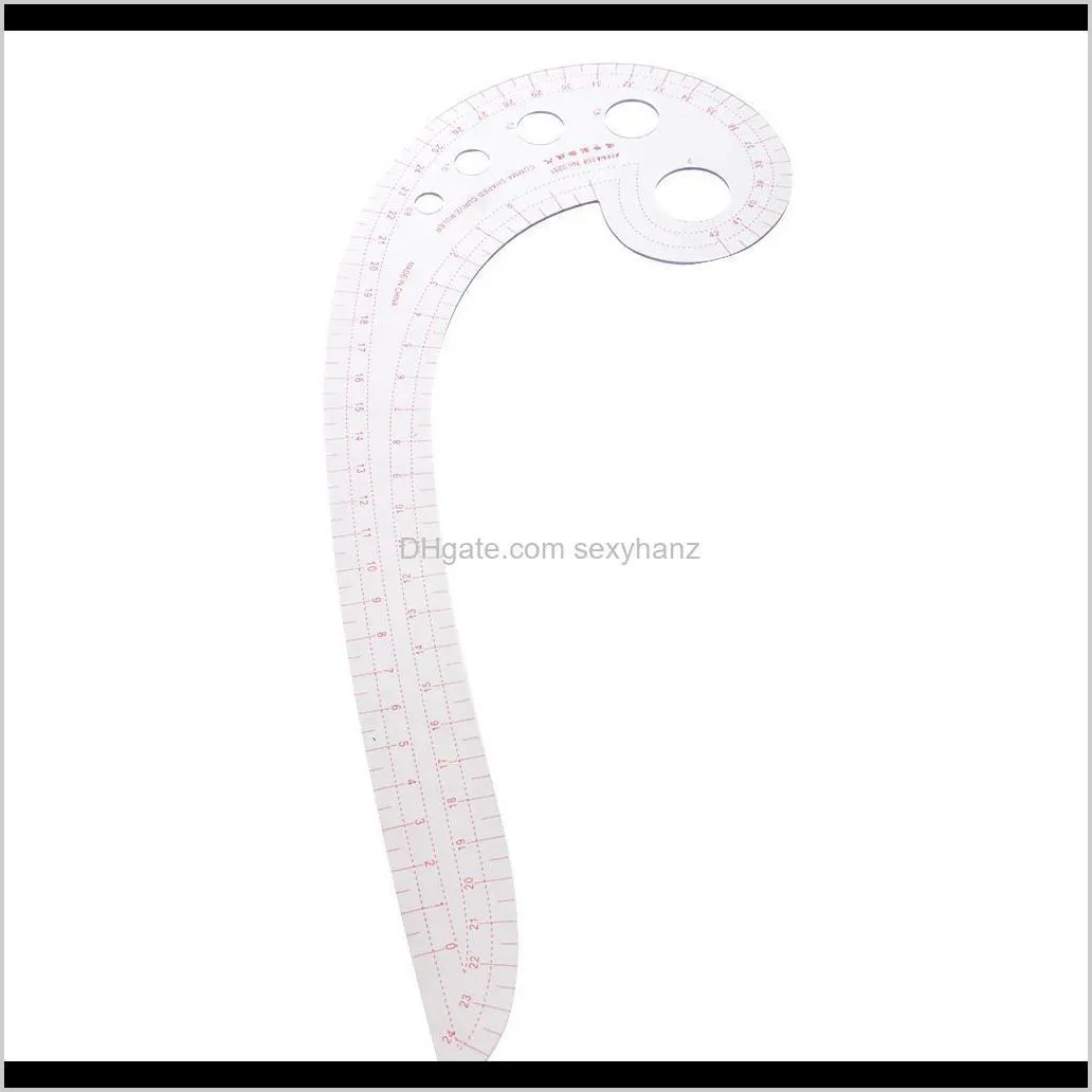 2 pieces useful comma french curve metric ruler for tailoring dressmaking craft