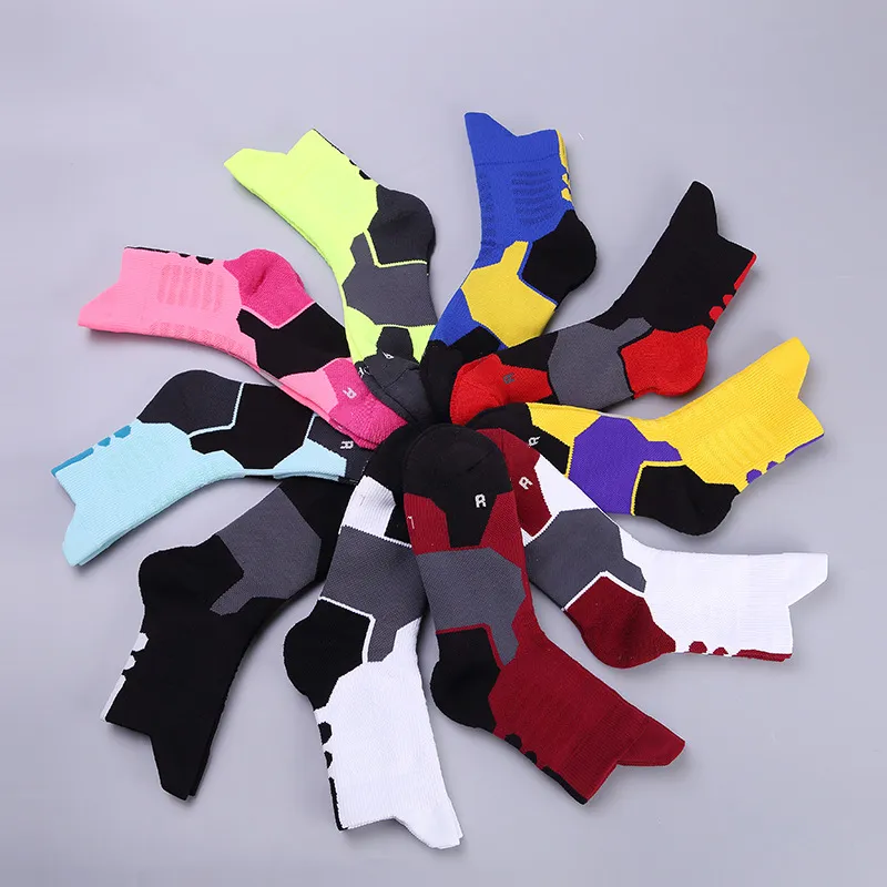 Elite Basketball Socks for Men and Women non slip breathable sweat absorbing mid-tube thick towel spring summer sports sock wholesale