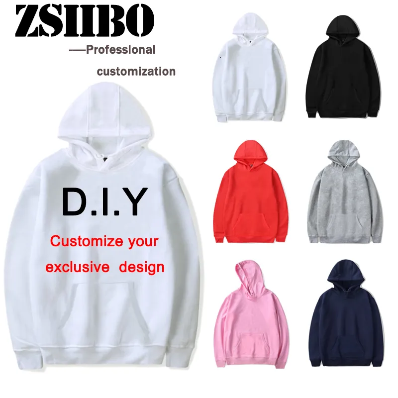 2019 private custom men's and women's DIY fashion classic Hoodie long curled edge hip hop Sweatshirt DIY original house rock men and women