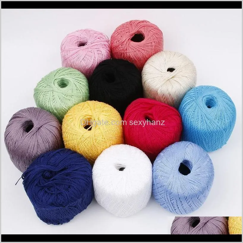 wholesale 400 meters cotton cord thread yarn for embroidery crochet knitting lace handicraft tool hand stitching thr qylpig