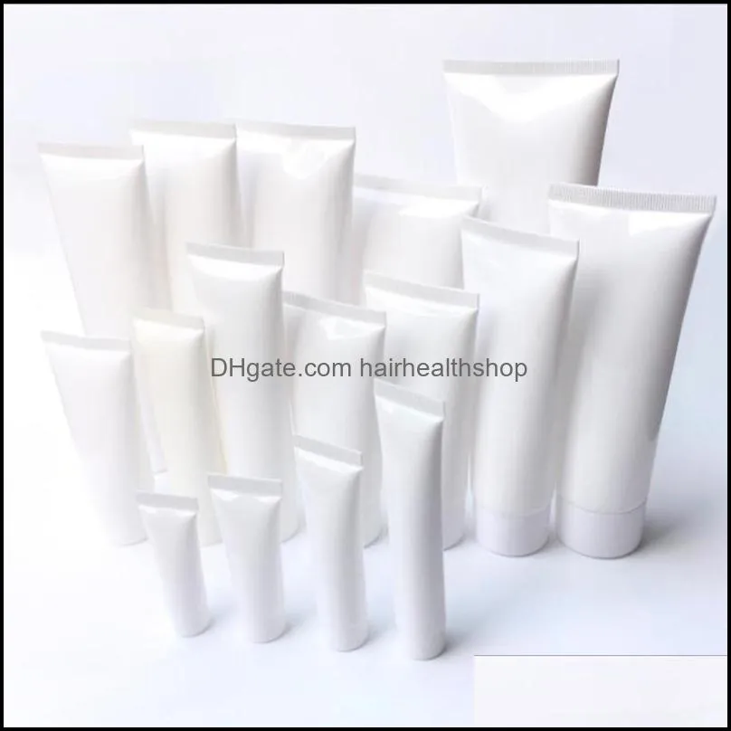 Empty Mini Soft Cosmetic Hand Cream Tube, white hoses, squeeze bottles, Plastic Cosmetic Container Fast Shipping F1941