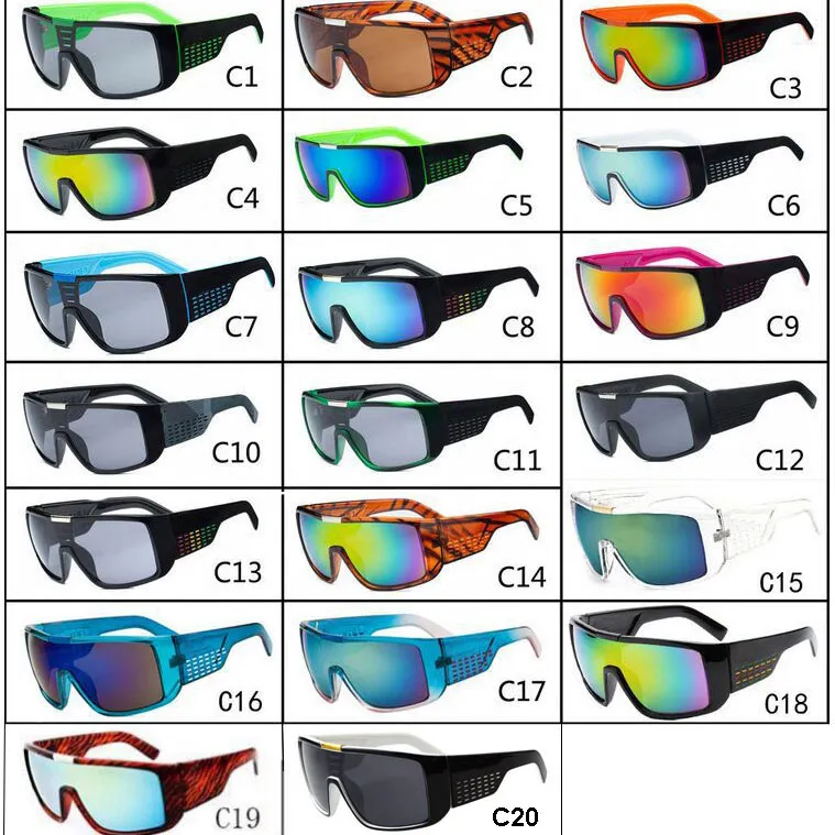 Big Cadre Femmes Lunettes de soleil pour hommes 2030 Lunettes de soleil à vélo pour hommes Dazzle couleur lunettes de soleil femmes 19 couleurs