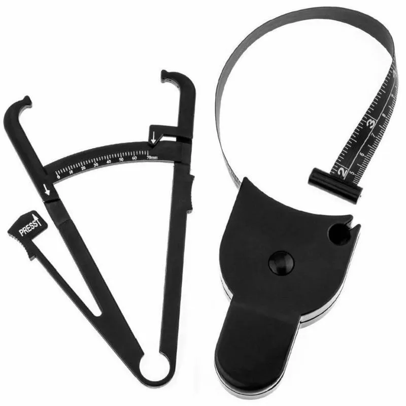 Body Fat Tester Skinfold Caliper Set Strumento di misurazione con accessori per monitor a nastro