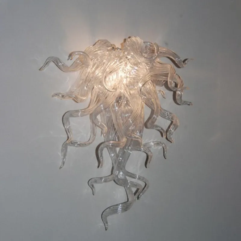 Przezroczyste kryształowe lampy ścienne ręcznie wysadzone w czysta szklana lampka Montowana z żarówkami LED 12 na 16 cali Lights o niskiej cenie
