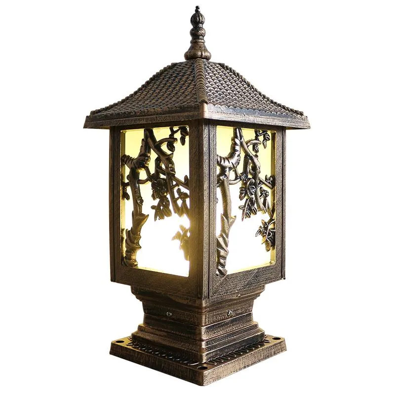 Gazonlampen Chinese stijl Outdoor Pillar Lamp Park Villa Gazebo Hek Residentiële Kolom Licht Landschap Chapiter Lighting