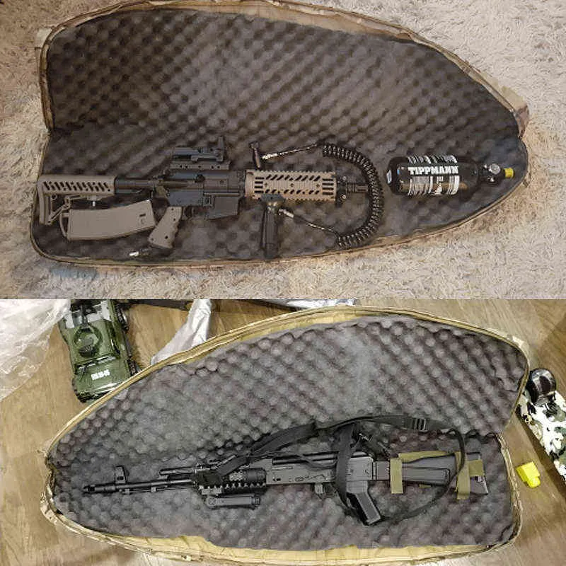 72 см Тактический нейлоновый пистолет, несущий сумка Molle винтовка пистолет Case Airsoft Paintball винтовка на плечо для AK 47 M4 AR15 W220225
