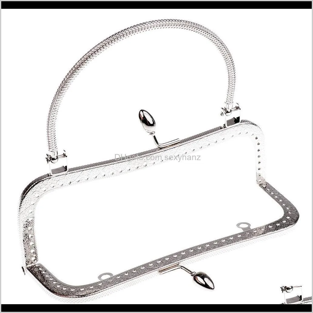retro metal embossed purse bag clutch diy craft frame kiss clasp lock 16.5cm