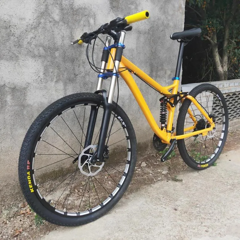 Tam Süspansiyon Çerçevesi Kalosse Bicicleta Dağ Bisikleti Bisiklet 27.5, 24Speed, Bisikletler