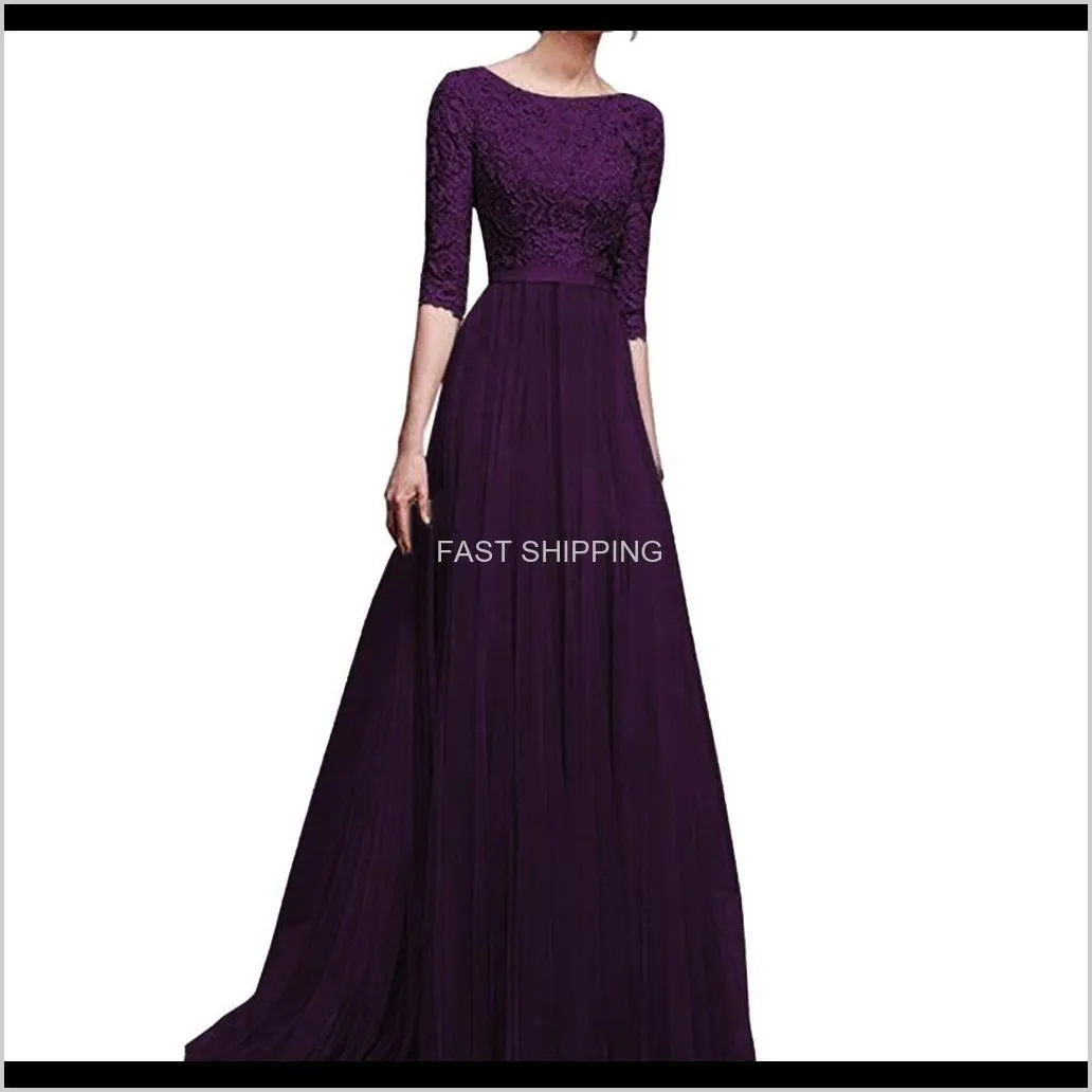 Women Formal Wedding Bridesmaid Long Dress