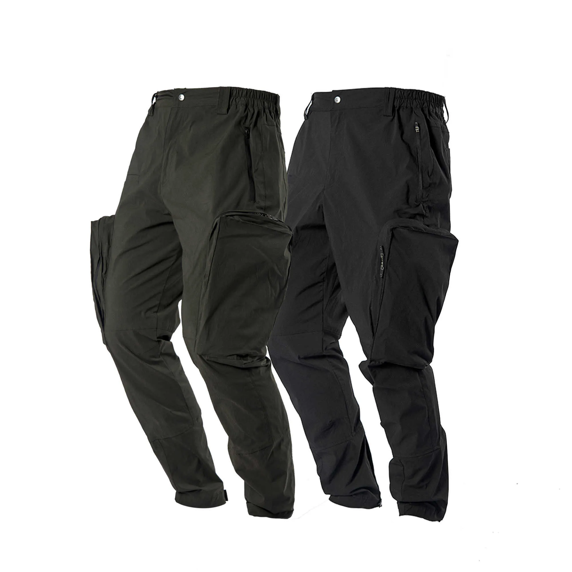 Spodnie Cargo Wide Side Kieszenie Ukryte Kieszonkowe YKK Zagwizwy Uczeń Techwear Futurystyczny Streetwear Estetyczne X0723