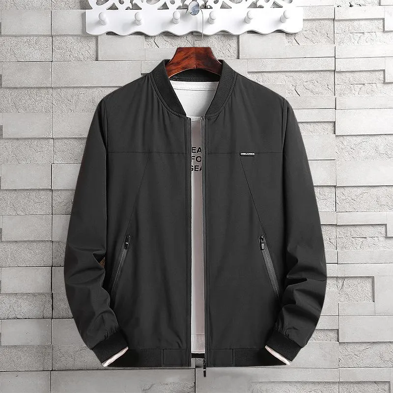 Kurtki męskie kurtki bombowce mężczyźni plus size 7xl 8xl wiatrówek Jaket czarny mężczyzna czerwony luźne luźne kołnierz jesień płaszcza wierzchnia wierzchnia rękaw