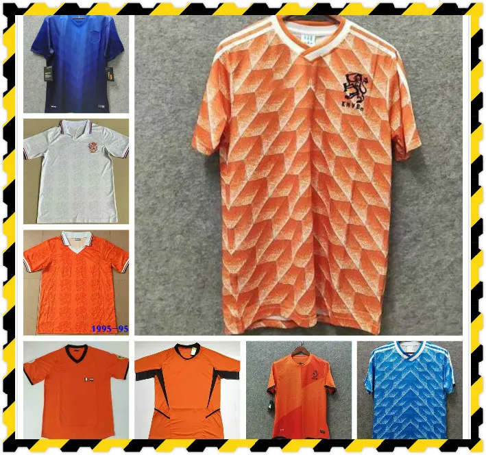 Robben Van Basten Gullit Seedorf Retro Soccer Jerseys 1988 1995 1995 2000 2002 2012 2012 2014オーバーマーズvパーシェスネイジャーBergkamp古典的なフットボールシャツ男性制服