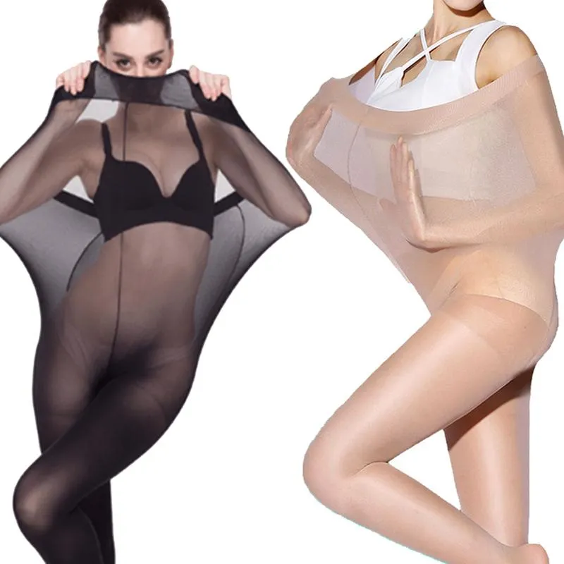 30D Plus Size Womens Super Elastic Body Shaper Pantyhose Tight And