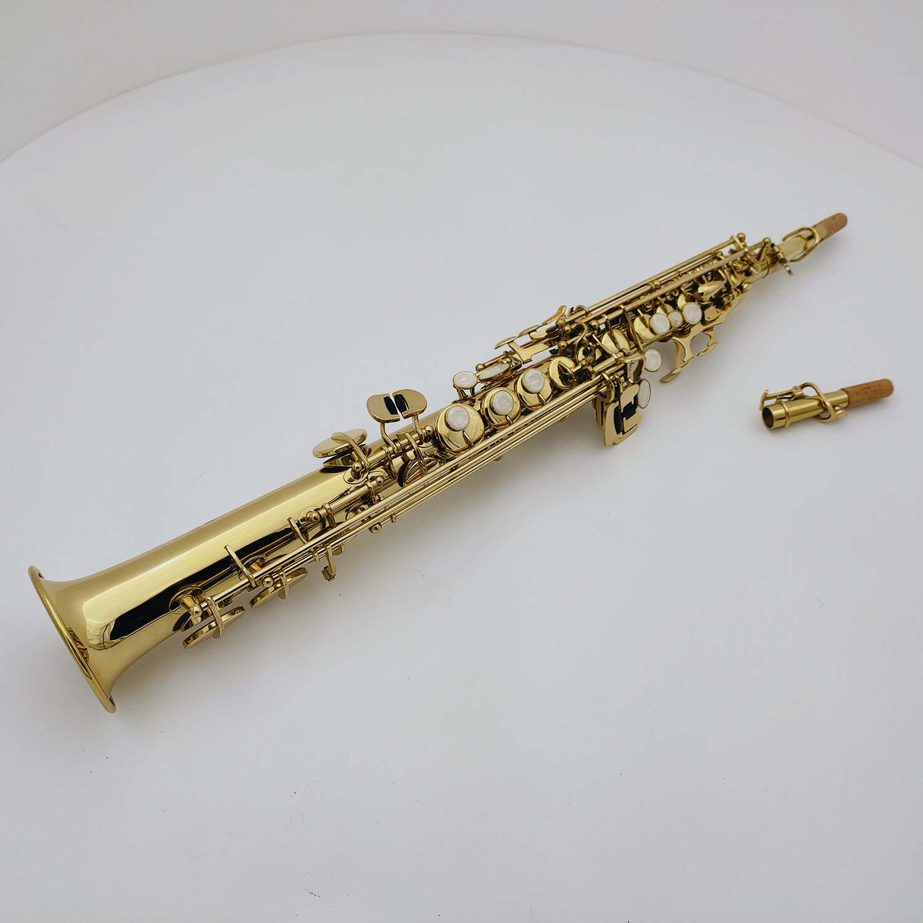 Saxophone soprano à tuyau droit JUPITER JPS-747 B Saxophone laqué en laiton de haute qualité avec étui à embouchure