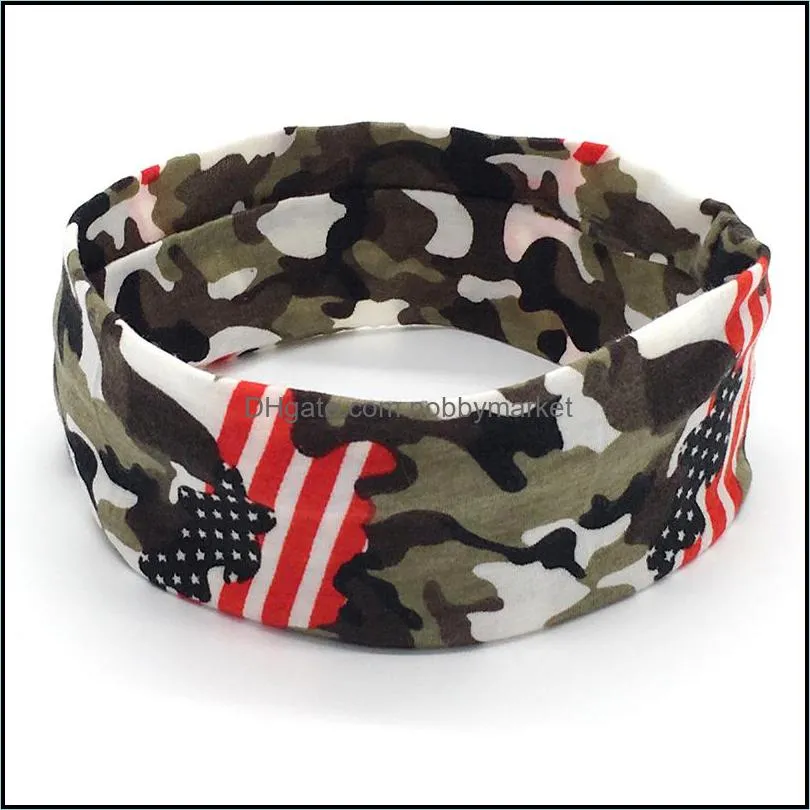 Luxury Camouflage Sports Headbands Men elastic cotton designer hairband Absorb sweat head scarf yoga head band For women Jewelry